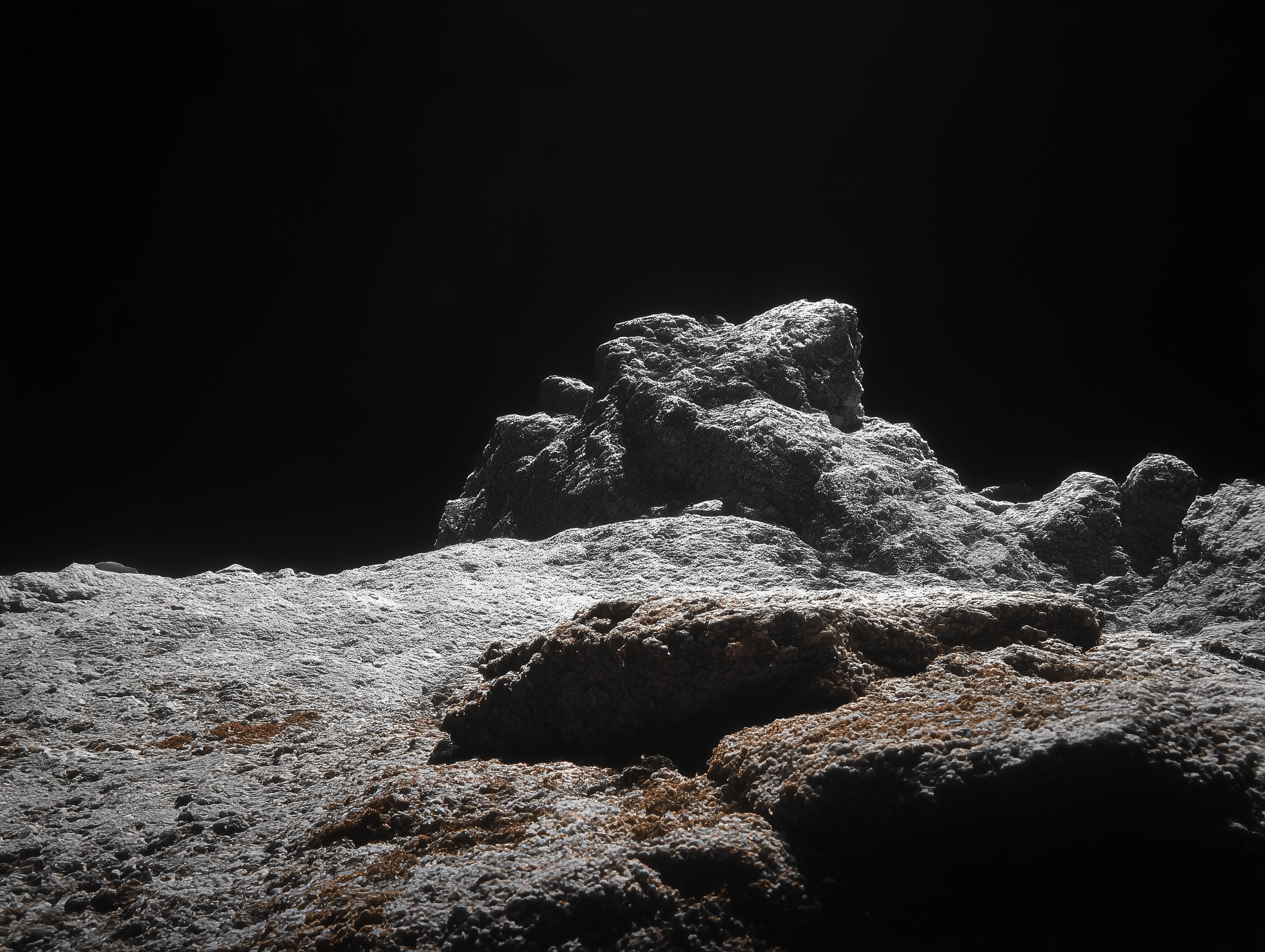 Rocks with a dark background